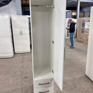 1 door mirrored wardrobe with 2 drawers