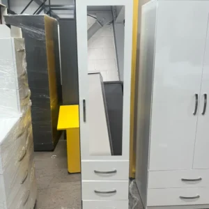1 door mirrored wardrobe with 3 drawers
