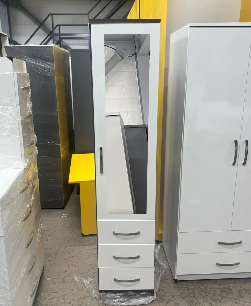 1 door mirrored wardrobe with 3 drawers 3 1 door mirrored wardrobe with 3 drawers