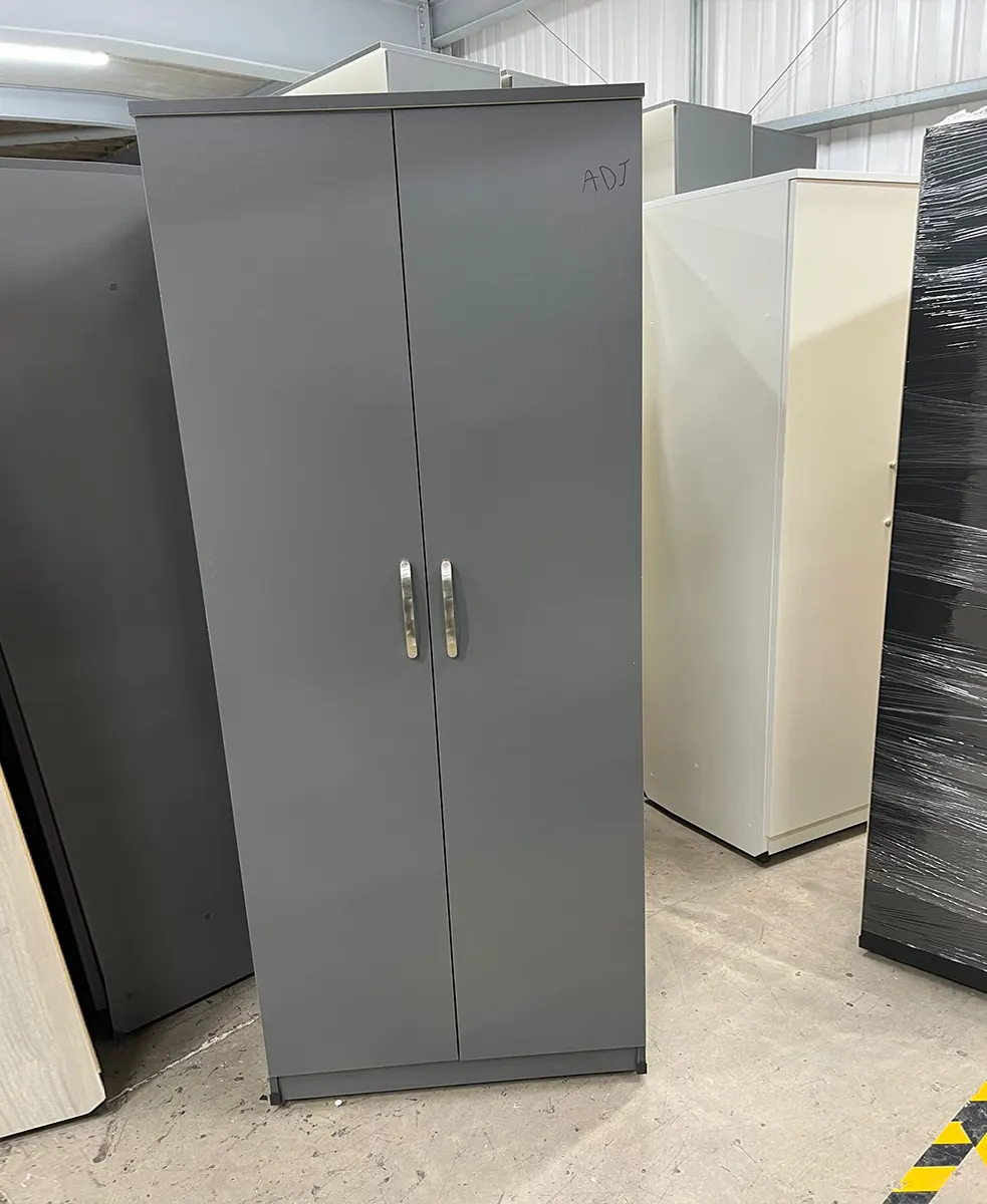 2 Door Plain Wardrobe 2 2 door plain wardrobe black