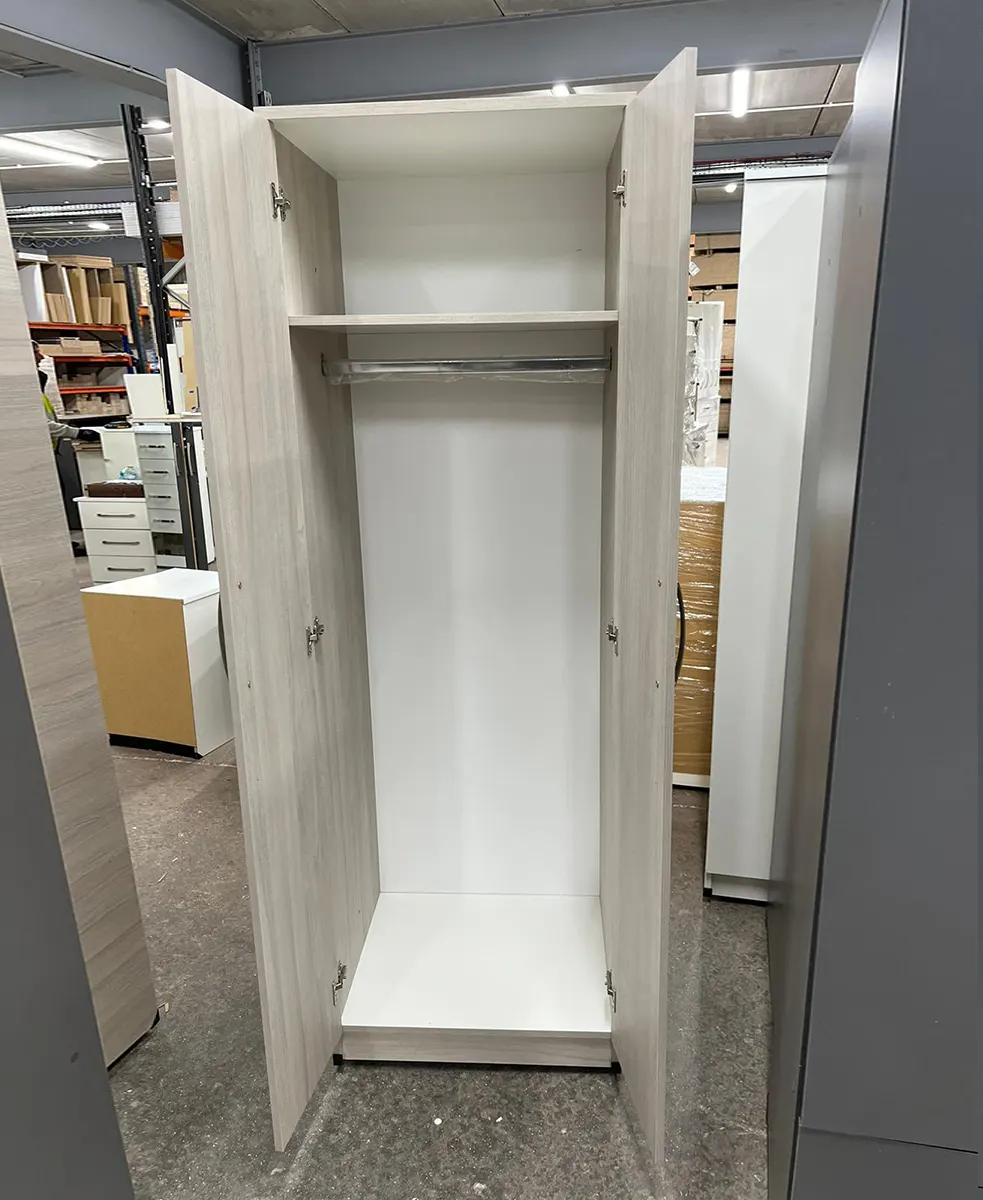 2 Door Plain Wardrobe 3 2 door plain wardrobe silver 2