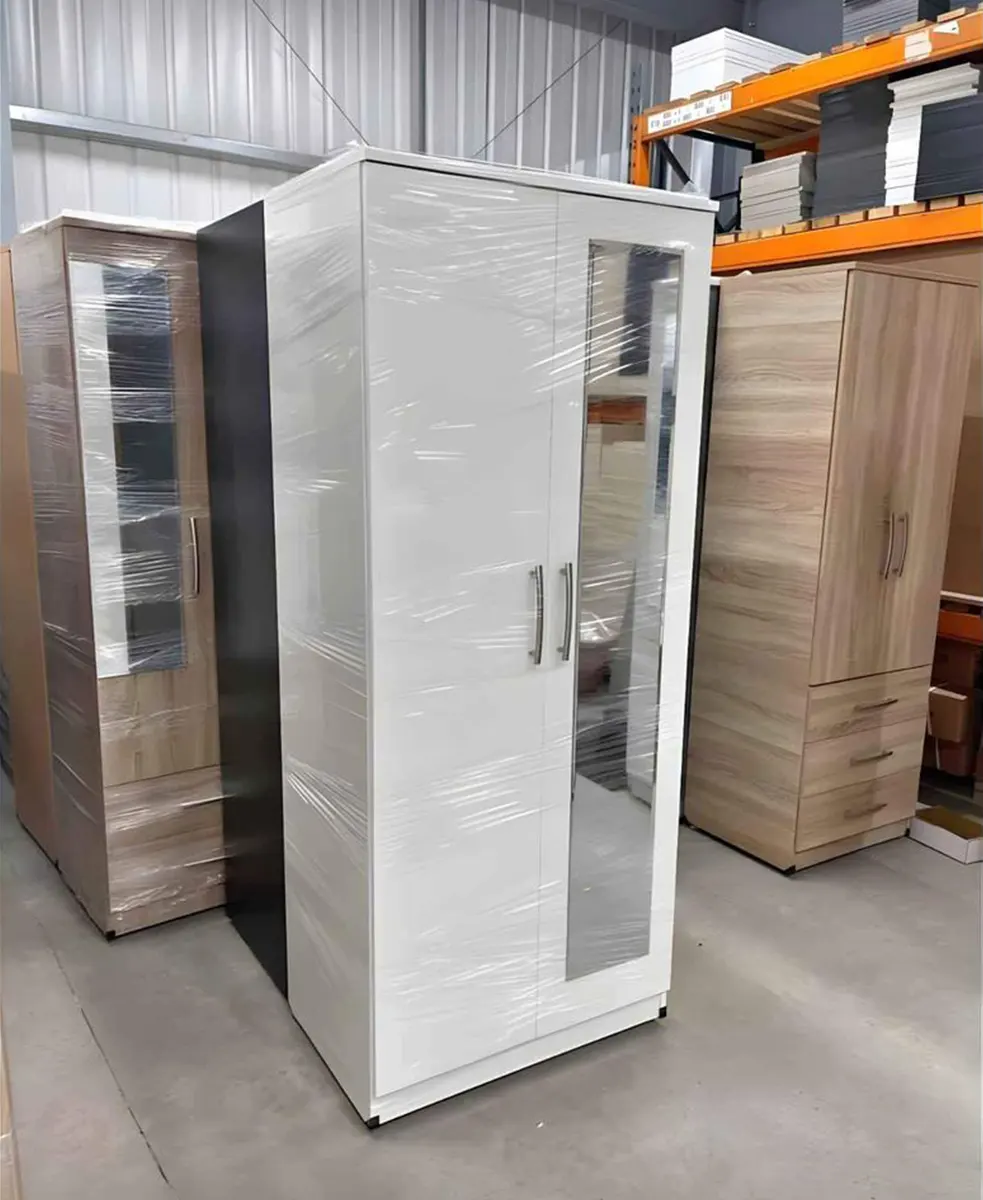 2 door wardrobe with 1 mirror 2 2 door wardrobe with 1 mirror white 2