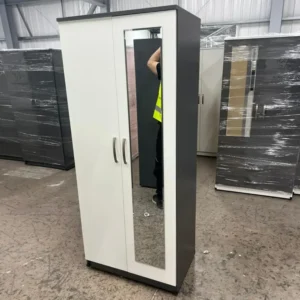 2 door wardrobe with 1 mirror