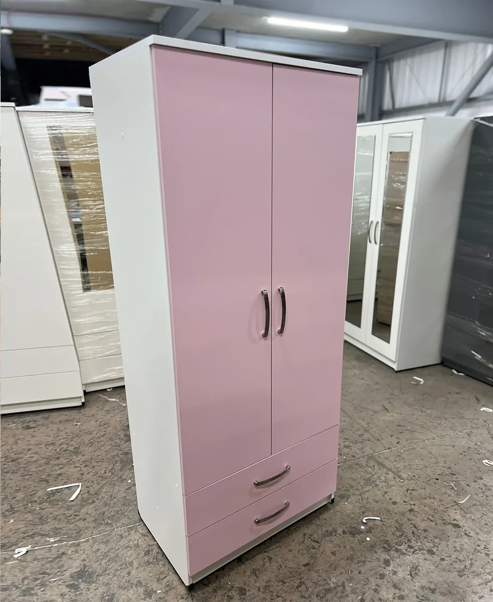 2 door wardrobe with 2 Drawers 5 2 door wardrobe with 2 Drawers pink