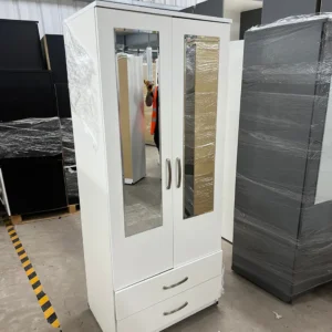 2 door wardrobe with 2 mirror and 2 Drawers