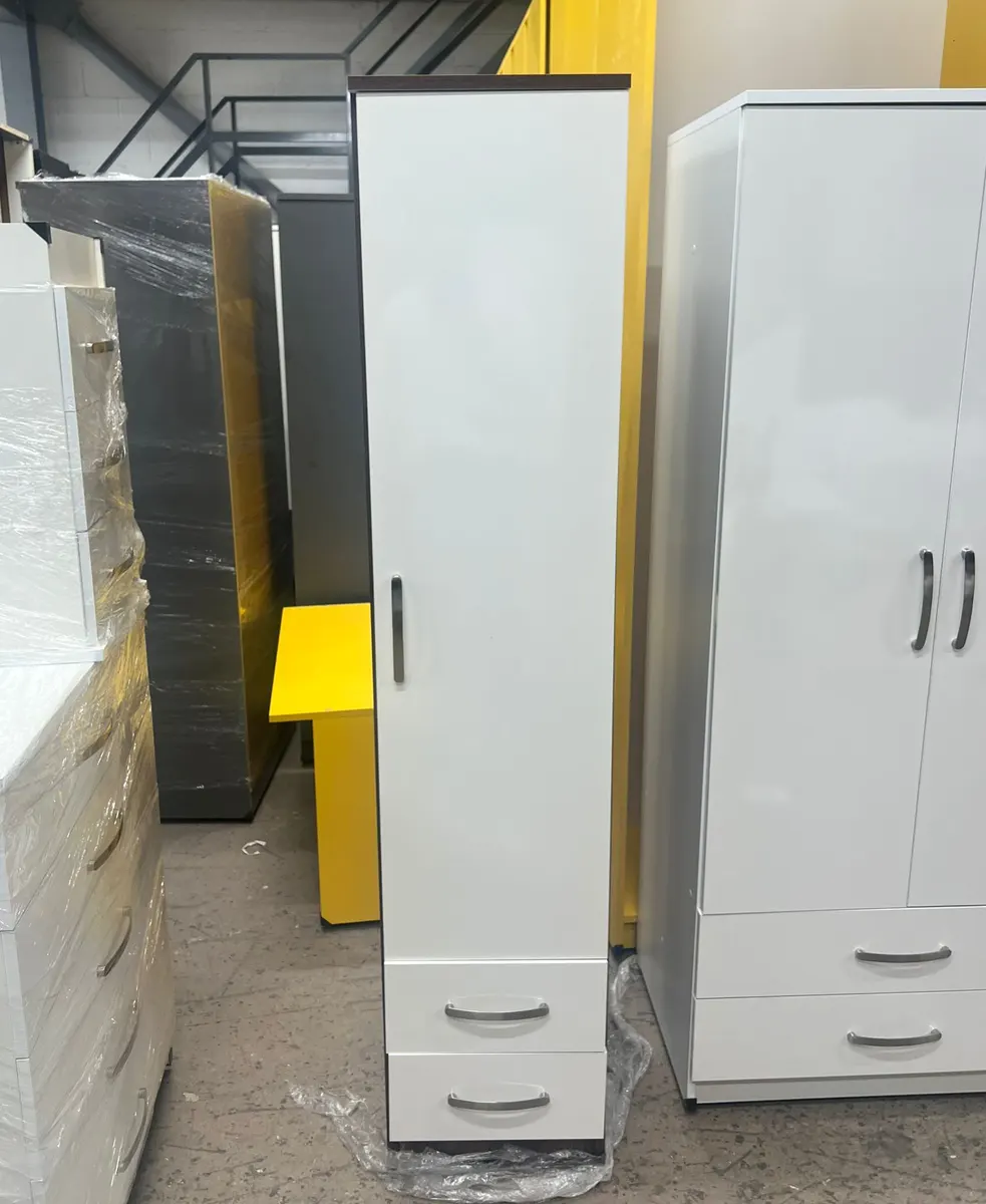 Single Wardrobe With Drawer 4 img-1-door-wardrobe-with-2-drawers-white-1