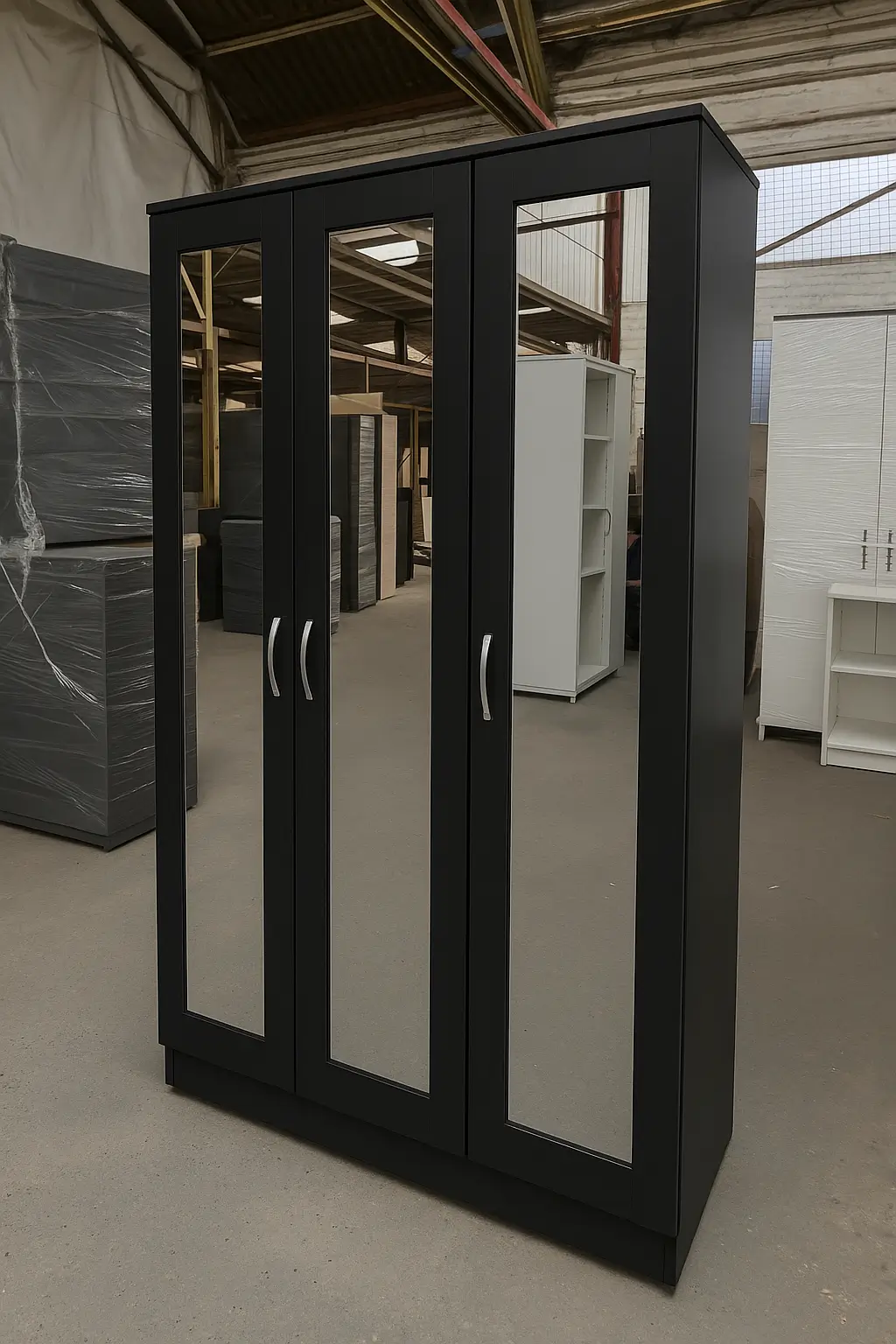 3 Door Black Wardrobes 2 Black Wardrobe