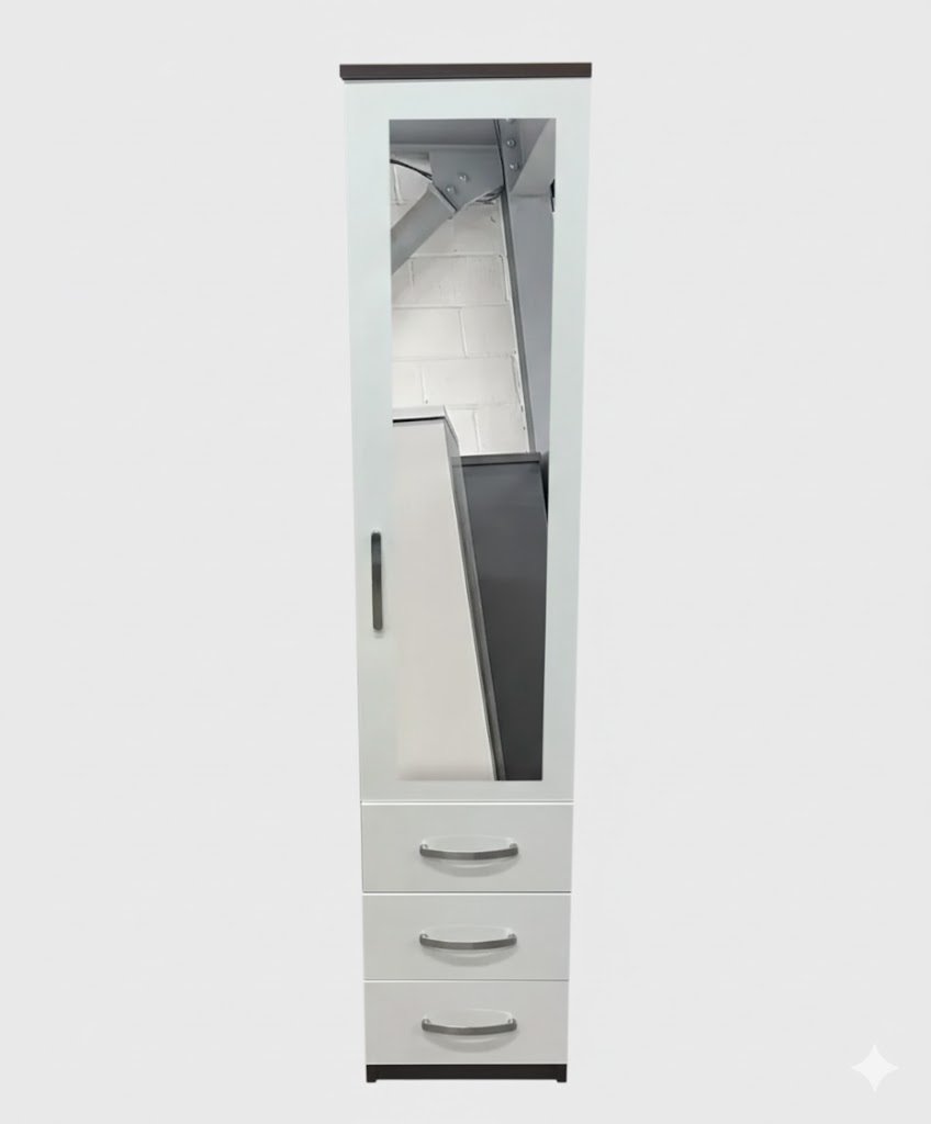 Single Wardrobe with Drawers for More Storage 1 Single Wardrobe with Drawers for More Storage