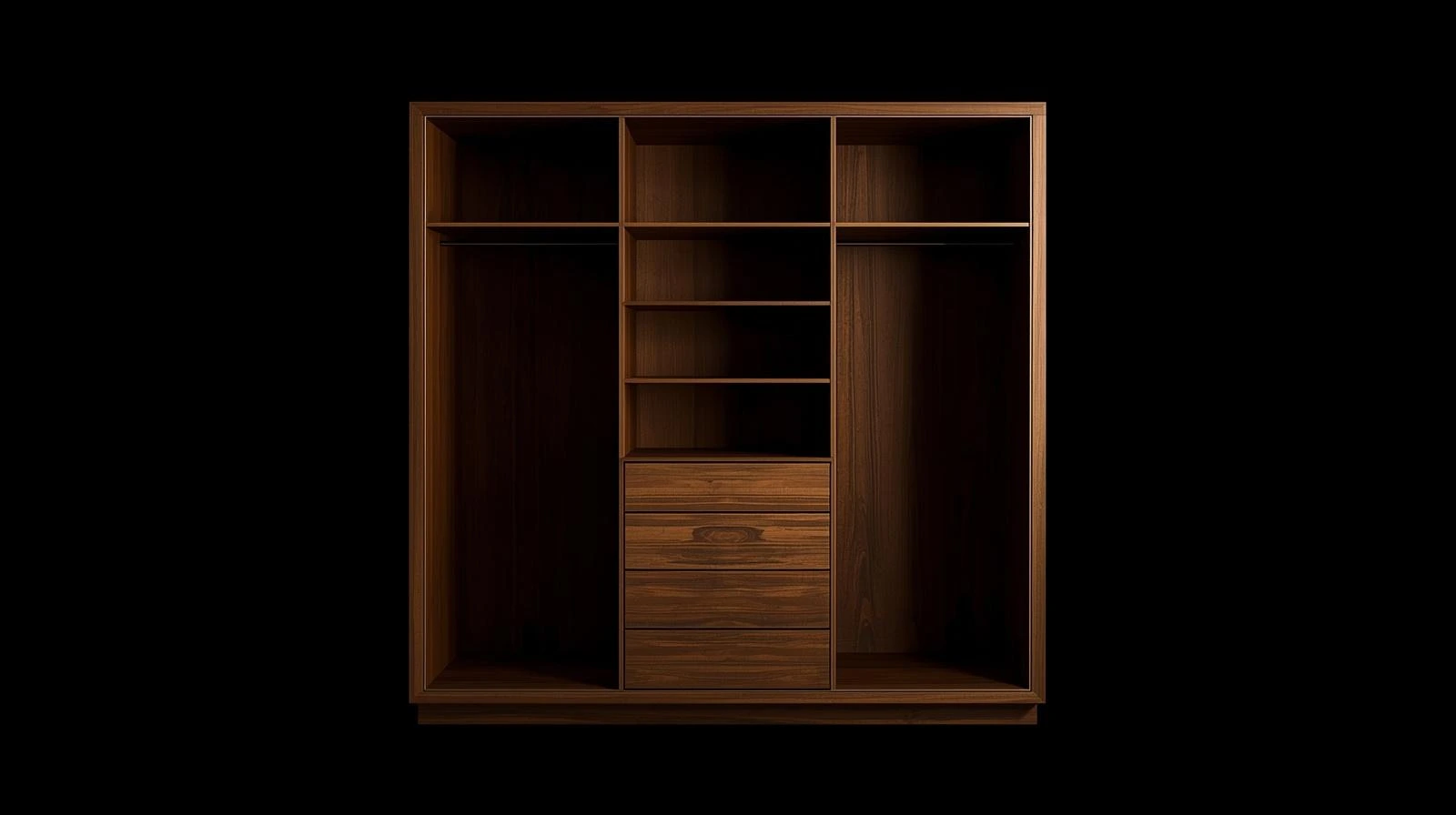 realistic wardrobe in black background classic-wardrobe-furnituressale.co.uk