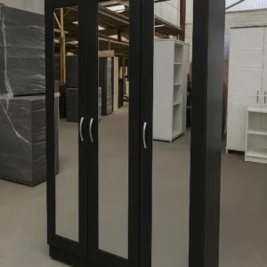 triple black wardrobe